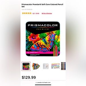 Prismacolor Premier Soft Core Colored Pencil
Set 72 count